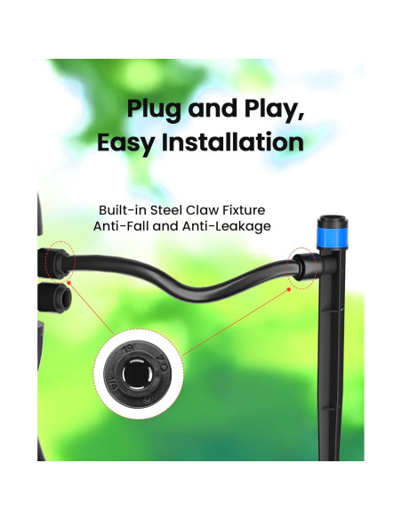 Kit de Riego por Goteo Automático Alxcellion 10.97m Jardín