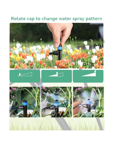 Kit de Riego por Goteo Automático Alxcellion 10.97m Jardín