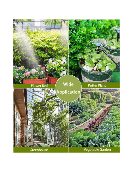 Kit de Riego por Goteo Automático Alxcellion 10.97m Jardín