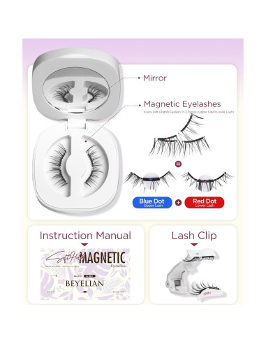 Pestañas Magnéticas BEYELIAN CS02, Suaves y Reutilizables