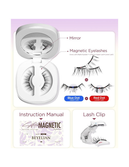 Pestañas Magnéticas BEYELIAN CS02, Suaves y Reutilizables