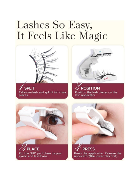 Pestañas Magnéticas BEYELIAN CS02, Suaves y Reutilizables