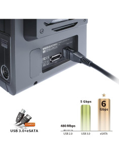 Caja de Disco Duro Mediasonic PROBOX 4 Bahías USB 3.0 eSATA 2