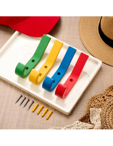 Paquete de 12 ganchos de pared de madera Colingmill 15.5x2.5cm