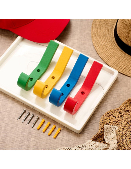 Paquete de 12 ganchos de pared de madera Colingmill 15.5x2.5cm