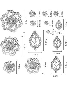 Troqueles de Flores y Hojas Hying para Scrapbooking 5.7x3.5cm 2