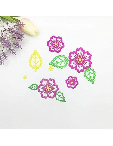 Troqueles de Flores y Hojas Hying para Scrapbooking 5.7x3.5cm