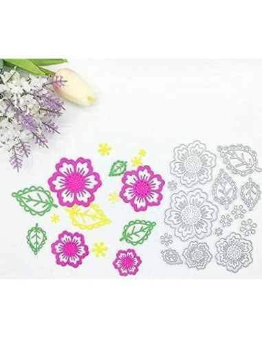 Troqueles de Flores y Hojas Hying para Scrapbooking 5.7x3.5cm