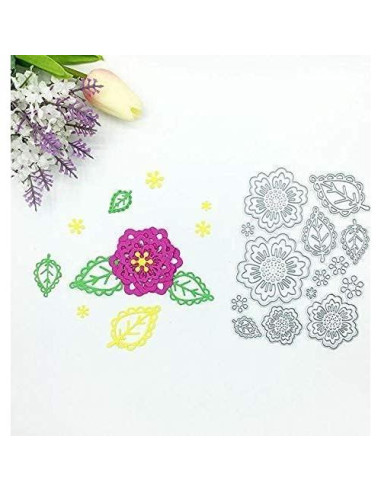Troqueles de Flores y Hojas Hying para Scrapbooking 5.7x3.5cm