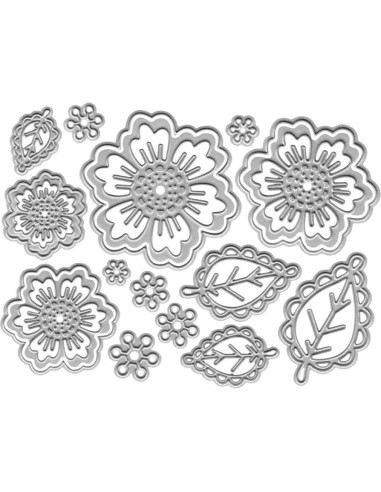 Troqueles de Flores y Hojas Hying para Scrapbooking 5.7x3.5cm