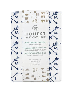 Juego de Sábanas Ajustadas para Cuna HonestBaby 100% Algodón Orgánico Rosa Claro 2