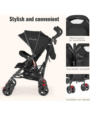 Carrito de Paraguas Doble Volgo Twin Dream On Me Negro