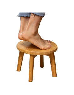 Taburete de Bambú GOBAM 18.5 cm Resistente 136 kg Natural