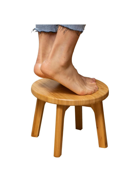 Taburete de Bambú GOBAM 18.5 cm Resistente 136 kg Natural