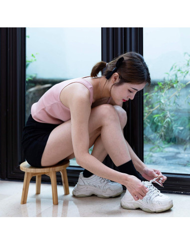 Taburete de Bambú GOBAM 18.5 cm Resistente 136 kg Natural