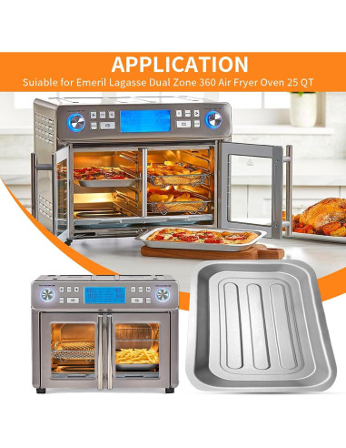 Bandeja de Freidora de Aire Emeril Lagasse 25QT Acero 29.2x17cm