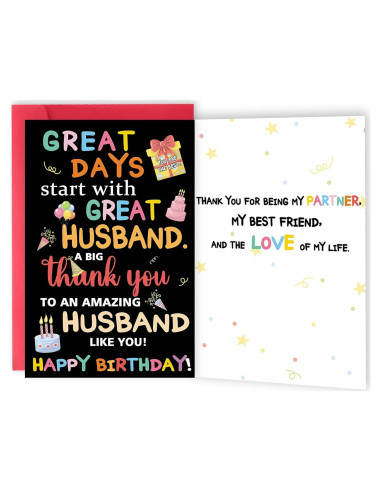 Tarjeta de Cumpleaños Divertida Esposo ICOOLYI 13.5x20.5cm