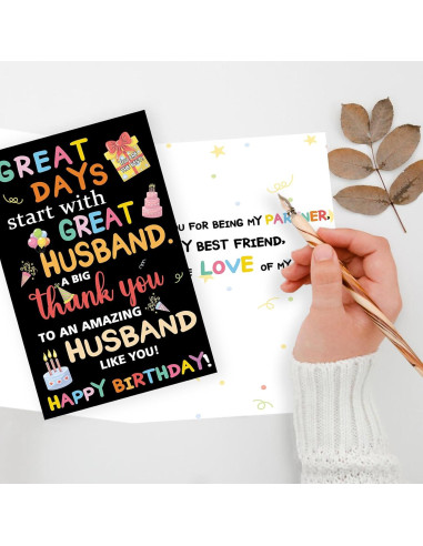 Tarjeta de Cumpleaños Divertida Esposo ICOOLYI 13.5x20.5cm