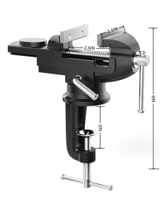 Morsa de Mesa ZTUKOMN 360 para Carpintería 2.5" (6.35 cm) 2