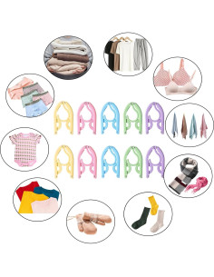 10 Perchas Plegables de Viaje ZSFUMYU - Colores Mezclados 2