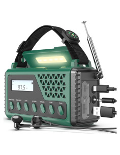 Radio Meteorológica de Emergencia DexScout 10000mAh Verde