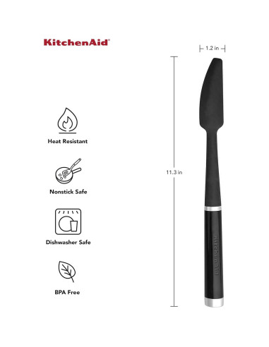Espátula de Tarro KitchenAid Negra 28.7 cm Silicona