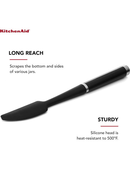 Espátula de Tarro KitchenAid Negra 28.7 cm Silicona