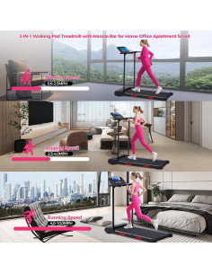 Caminadora Plegable HevGlrm 3.5HP para Hogar Compacta 181.44kg 2