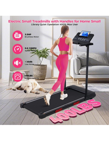 Caminadora Plegable HevGlrm 3.5HP para Hogar Compacta 181.44kg