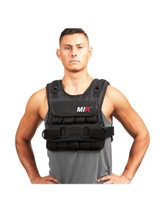 Chaleco con peso MiR 20 lbs (9.07 kg) ajustable negro