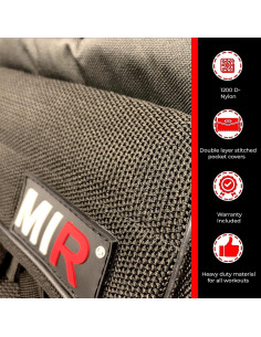 Chaleco con peso MiR 20 lbs (9.07 kg) ajustable negro 2