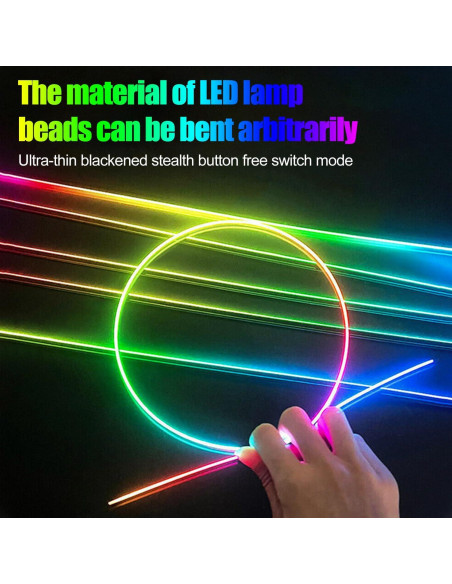 Luces LED Ambientales para Auto HMYC YMS-HC01, 18 Piezas RGB