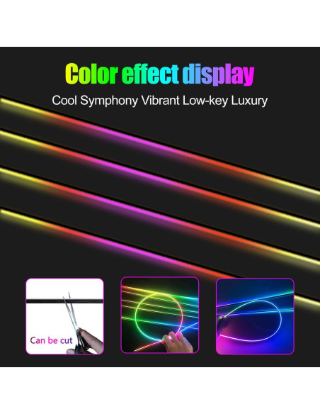 Luces LED Ambientales para Auto HMYC YMS-HC01, 18 Piezas RGB