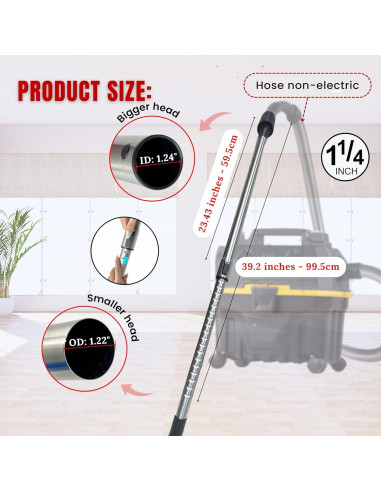 Cepillo de Suelo GHAMADE con Varilla de Extensión 99 cm