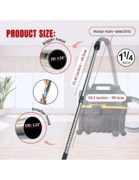 Cepillo de Suelo GHAMADE con Varilla de Extensión 99 cm