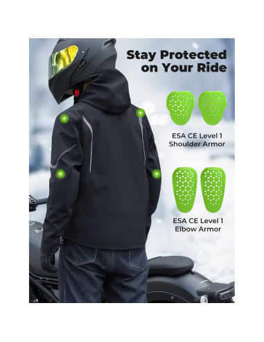 Chaqueta Calefacción KEMIMOTO para Motocicleta 12V 20000mAh