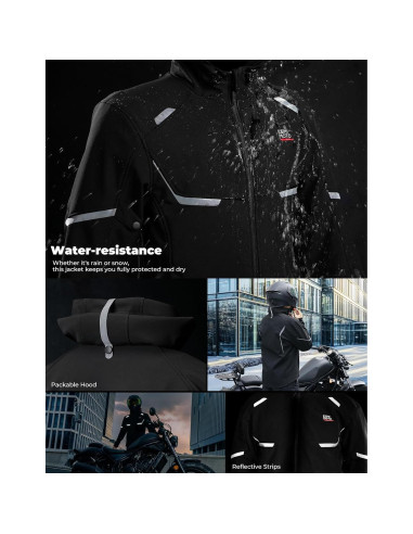 Chaqueta Calefacción KEMIMOTO para Motocicleta 12V 20000mAh