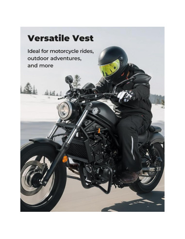 Chaqueta Calefacción KEMIMOTO para Motocicleta 12V 20000mAh