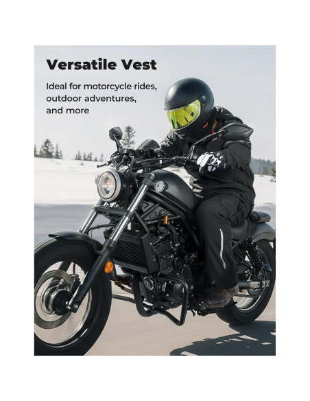 Chaqueta Calefacción KEMIMOTO para Motocicleta 12V 20000mAh