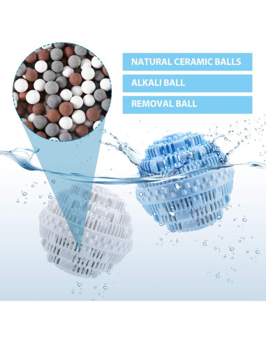 Bola de Lavado Boao 4 Piezas TPE 10.5 cm Azul y Blanco