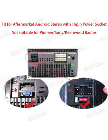 Arnés de Cableado 16 Pines Bestycar para Honda CRV 2012-2016