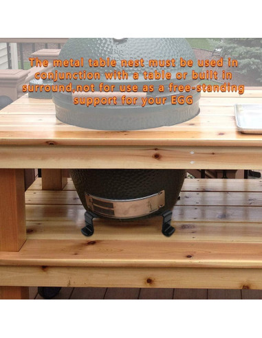 Soporte para Parrilla Big Green Egg Grande - Acero Pesado