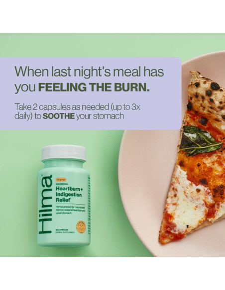 Hilma Alivio de Acidez y Digestión Natural 50 Cápsulas Veganas