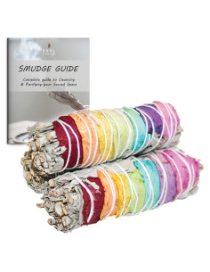 Palo de Salvia Blanca y Pétalos de Rosa Ancient Veda - 3 Unidades