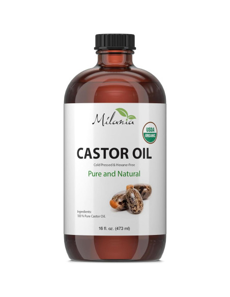 Aceite de Ricino Orgánico Milania 473 ml - Prensado en Frío