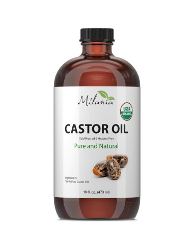 Aceite de Ricino Orgánico Milania 473 ml - Prensado en Frío