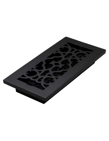 Rejilla de Piso Victoriana Decor Grates AC410-BLK 10 x 25 cm Hierro Fundido