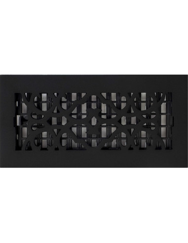 Rejilla de Piso Victoriana Decor Grates AC410-BLK 10 x 25 cm Hierro Fundido