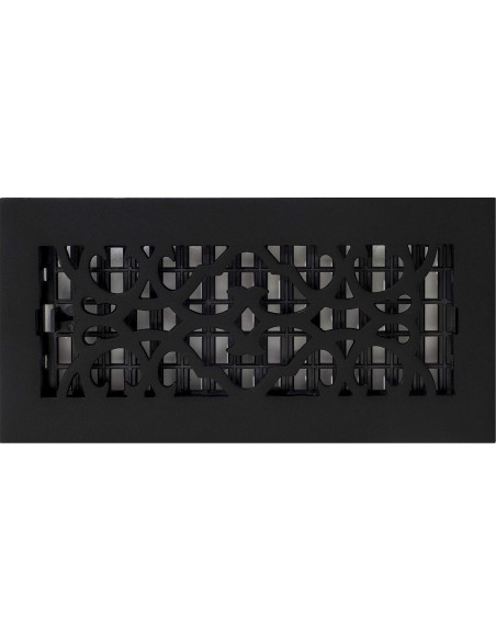 Rejilla de Piso Victoriana Decor Grates AC410-BLK 10 x 25 cm Hierro Fundido