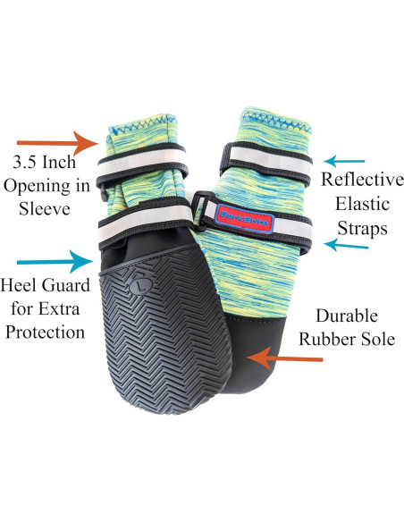 Botas Protectoras para Perros Bark Brite Medianas Turquesa